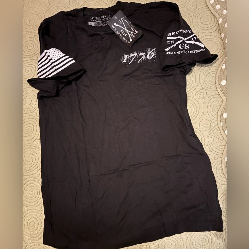 Grunt Style camouflage flag cotton t shirt NWT NIP